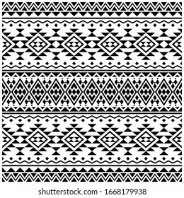 Traditional Motifs seamless pattern design vector. Illustration of Tribal aztec pattern template element