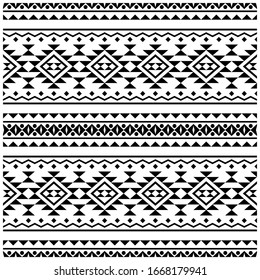 Traditional Motifs seamless pattern design vector. Illustration of Tribal aztec pattern template element