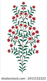 Traditional Mughal floral motif illustrations.