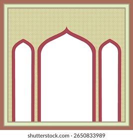Traditional Mughal flower motif, Mughal floral motif ethnic decorative border pattern design, perfect for wallpaper, textile pattern, cloth print, fabric
