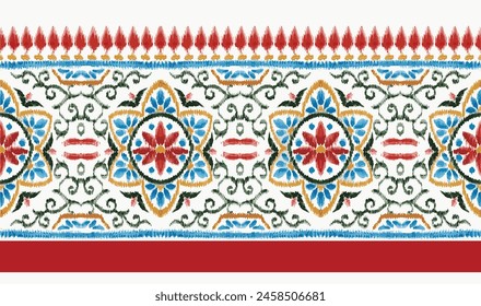 traditional mughal ikat border design