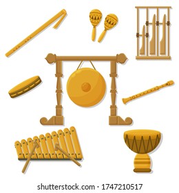 Traditional music instrument Doodle Vector Design