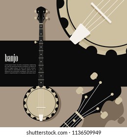 Traditional Music Instrument Mexico Banjo Illustration