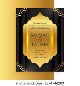 traditional muslim nikak ceremony ecard template for digital post vector