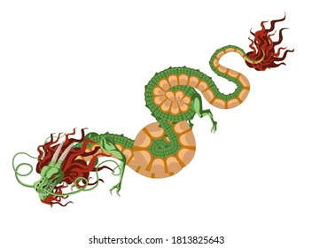 traditional mythology chinese flying dragon