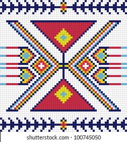 Traditional Native American Pattern, Vector Illustration