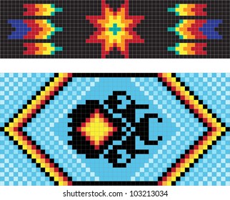 Traditional native American patterns, vector illustration