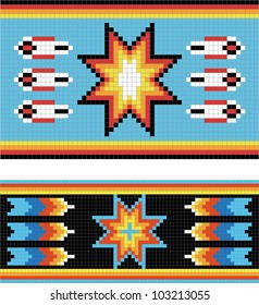 Traditional native American patterns, vector illustration