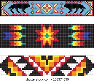 Traditional Native American patterns, vector