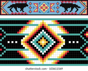 Traditional Native American patterns, vector