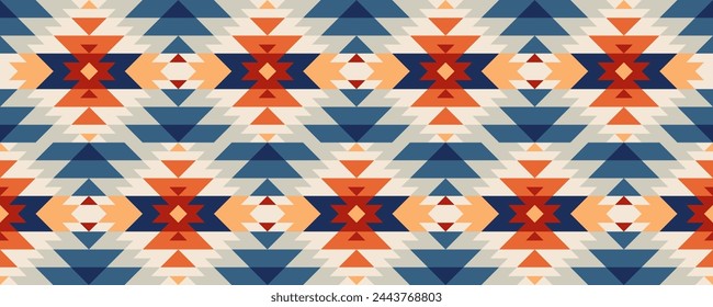 Traditional native pattern, geometric shapes, seamless pattern for print or background. vector illustration