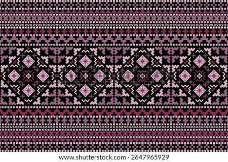 Traditional native patterns in geometric shapes, decorating the entire area.
