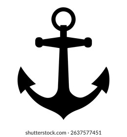 A traditional nautical anchor sing vector.