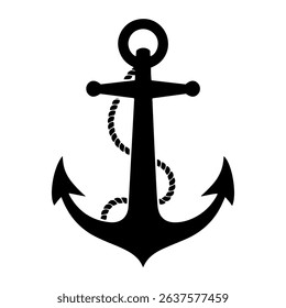 A traditional nautical anchor sing vector.