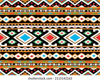 Traditional Navajo ornate portuguese decorative color tiles azulejos. Abstract background. Vector hand drawn illustration, typical portuguese tiles, Ceramic tiles. Seamless pattern.