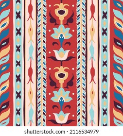 Traditional Navajo ornate portuguese decorative color tiles azulejos. Abstract background. Vector hand drawn illustration, typical portuguese tiles, Ceramic tiles. Seamless pattern.