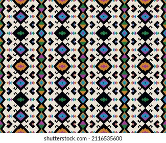 Traditional Navajo ornate portuguese decorative color tiles azulejos. Abstract background. Vector hand drawn illustration, typical portuguese tiles, Ceramic tiles. Seamless pattern.