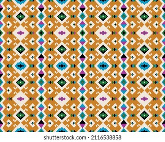 Traditional Navajo ornate portuguese decorative color tiles azulejos. Abstract background. Vector hand drawn illustration, typical portuguese tiles, Ceramic tiles. Seamless pattern.