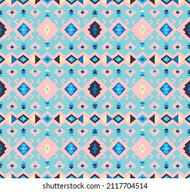 Traditional Navajo ornate portuguese decorative color tiles azulejos. Abstract background. Vector hand drawn illustration, typical portuguese tiles, Ceramic tiles. Seamless pattern.