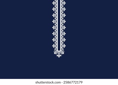 Traditional neckline embroidery design for cloth, fabric and textiles 