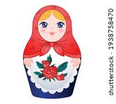 Traditional nested doll icon. Cartoon of traditional nested doll vector icon for web design isolated on white background