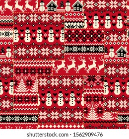 The traditional Nordic pattern has become a seamless patchwork,