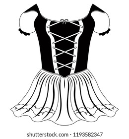 Traditional oktoberfest dress icon for women. Vector illustration design