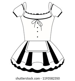 Traditional oktoberfest dress icon for women. Vector illustration design