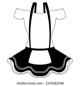 Traditional oktoberfest dress icon for women. Vector illustration design
