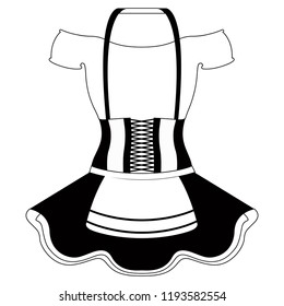 Traditional oktoberfest dress icon for women. Vector illustration design