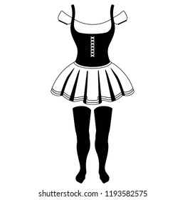 Traditional oktoberfest dress icon for women. Vector illustration design