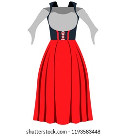 Traditional oktoberfest dress for women. Vector illustration design