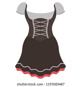 Traditional oktoberfest dress for women. Vector illustration design
