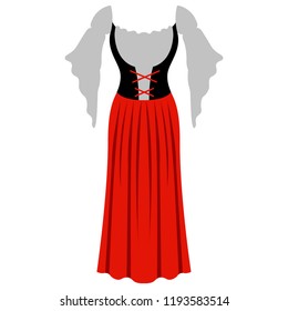 Traditional oktoberfest dress for women. Vector illustration design