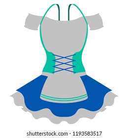 Traditional oktoberfest dress for women. Vector illustration design