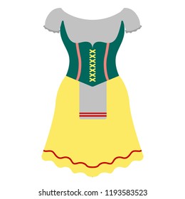 Traditional oktoberfest dress for women. Vector illustration design