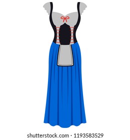 Traditional oktoberfest dress for women. Vector illustration design