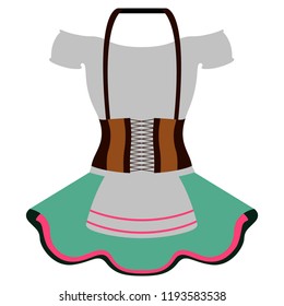 Traditional oktoberfest dress for women. Vector illustration design