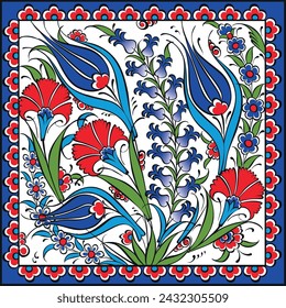 traditional orginal iznik tile design