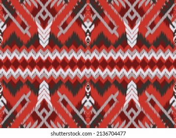 Traditional oriental ethnic geometric pattern design for background carpet wallpaper clothing wrap batik fabric vector embroidery style