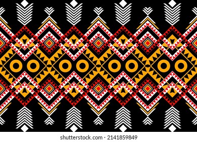 Traditional oriental ethnic geometric pattern design for background, carpet, wallpaper, clothing, wrap, batik, fabric, embroidery, illustration, vector, beautiful.