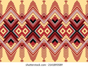 Diseño tradicional de patrones geométricos étnicos orientales para fondo, alfombra, papel pintado, ropa, envoltura, batik, tela, bordado, ilustración, vector, hermoso.