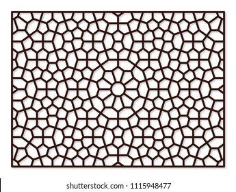 Traditional oriental style panel. For laser cutting, die cutting or stencil.