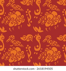 Ornamento tradicional o fondo de patrón de batik