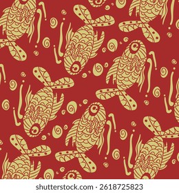 Traditional Ornament or Batik Vector Background