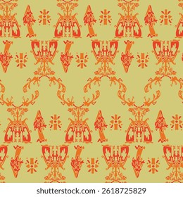 Traditional Ornament or Batik Vector Background
