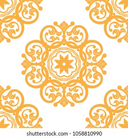 Traditional Ornament Pattern - white