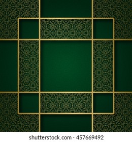 Traditional ornamental background with square frame