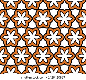 Traditional Ornamental Design. Modern Seamless Geometry Pattern. Vector Illustration. For Interior Design, Printing, Web And Textile Design.