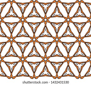 Traditional Ornamental Design. Modern Seamless Geometry Pattern. Vector Illustration. For Interior Design, Printing, Web And Textile Design.
